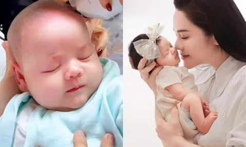 Nhật Kim Anh cạo đầu con gái trông như chú tiểu, dân tình nhìn mà xót mái tóc đen dày của bé Julia