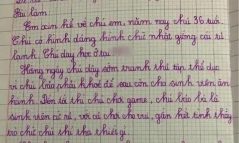 Bé học sinh viết văn tả chú ruột làm giảng viên, đọc đến cuối ai nấy ngã ngửa