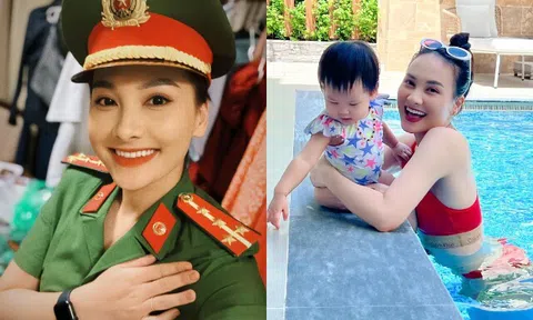 Nữ diễn viên VTV ngoài đời là thượng úy công an, U40 làm mẹ 2 con nhưng sắc vóc như gái 18