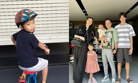 Cường Đô La chia sẻ hình ảnh Subeo thời còn bám trên lưng bố, giờ đã là mỹ nam 15 tuổi cao 1m76 vượt phụ huynh