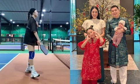 Vợ trẻ kém 37 tuổi của Quang Minh diện đồ xuyên thấu đi chơi pickleball, khoe dáng nuột nà sau khi trùng tu nhan sắc