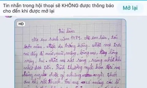 Phụ huynh gửi bài văn con tả mẹ vào nhóm lớp tiểu học, đọc đến đoạn cuối ai nấy đỏ mặt xấu hổ