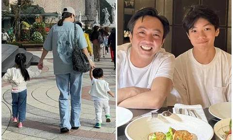 Đàm Thu Trang đưa 2 con về quê ngoại ăn Tết