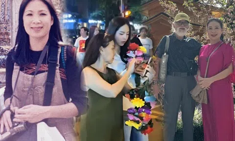 NSND hiếm hoi tham gia diễu hành mừng đại lễ: Là mỹ nhân sân khấu một thời, U70 trẻ trung được ông xã yêu chiều