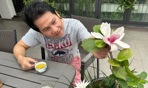Trọng Tấn trồng loài hoa biểu tượng "giàu sang" trên sân thượng biệt thự ở Hà Nội, mỗi năm ra hoa một lần