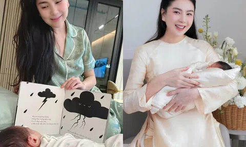 Mai Ngọc khoe quý tử chưa tròn 1 tháng tuổi đã chuẩn con trai của "cô gái thời tiết", tương lai nối nghiệp mẹ