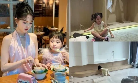 Sao Việt 24h: Ngọc Trinh khoe con gái 6 tuổi đã biết phụ mẹ dọn dẹp, bật mí khung cảnh trong biệt thự 60 tỷ sang chảnh