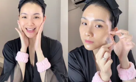 Hoa hậu Thùy Lâm khoe mặt mộc căng tràn sức sống ở tuổi U40, làm đẹp bằng cách "lột da"