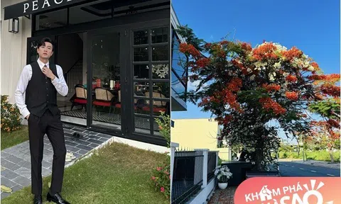 Cổng biệt thự của đại gia showbiz Việt U40 chưa vợ: Nở rực một loài hoa gọi nắng hè
