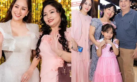 Mẹ ruột giàu có của Phan Hiển trẻ trung "đọ sắc" với Khánh Thi: Là bà nội yêu cháu, mẹ chồng thương con dâu