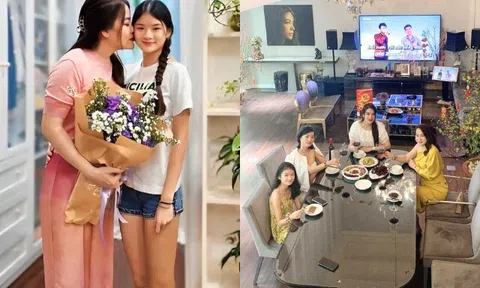 Trương Ngọc Ánh xúc động "tim thắt lại" vì hành động của con gái, hiếm hoi để lộ cảnh bên trong biệt thự tiền tỷ