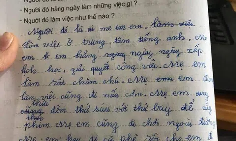 Viết văn kể về nghề nghiệp của mẹ, bé tiểu học khiến cõi mạng nể phục vì độ giàu có