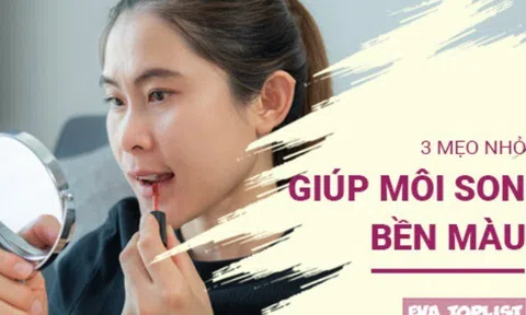 3 mẹo nhỏ giúp giữ môi son bền màu, không sợ trôi lem
