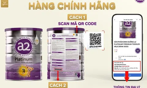 Cách nhận biết sữa a2® Platinum® chính hãng tại Việt Nam