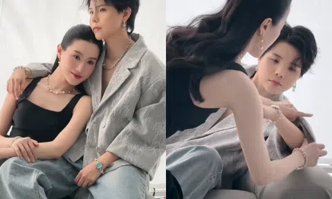 Vũ Cát Tường đưa vợ xuất thân danh gia vọng tộc đi làm cùng, Bí Đỏ "nâng khăn sửa túi" chu đáo cho "một nửa"