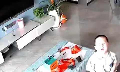Con nghỉ hè ở nhà một mình, cảnh tượng camera giám sát ghi lại được khiến mẹ nghẹn lời