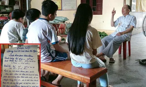 Ông nội Thái Bình "gây sốt" cõi mạng với bảng thông báo nội quy "khối nghỉ hè" dành cho 7 đứa cháu