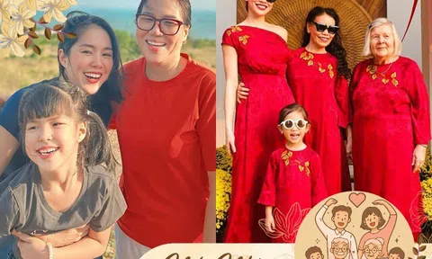 Sao Việt đứng giữa mẹ ruột và mẹ chồng: Lê Phương như thêm 2 chị gái song sinh, Hồ Ngọc Hà nổi nhất nhờ dòng máu lai