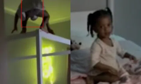 Đoạn video 62 triệu người xem: Bé gái đứng chênh vênh trên thanh sắt lúc nửa đêm, cảnh tượng sau đó bố mẹ thót tim