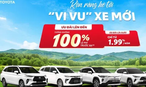 Toyota ưu đãi đến 100% lệ phí trước bạ cho khách hàng mua xe trong tháng 6