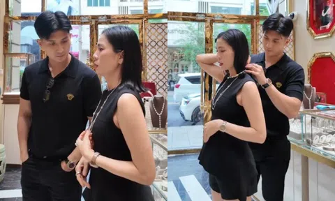 "Phú bà" Lệ Quyên được tình trẻ dẫn đi chọn kim cương "siêu to khổng lồ", đeo đồng hồ hơn 300 triệu đồng