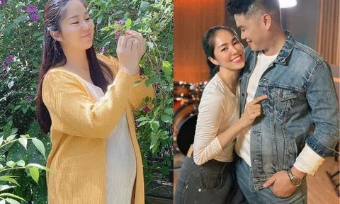 Lê Phương khoe bụng bầu mong được "hít hà" em bé thơm mùi sữa, dân tình chúc mừng gia đình có thành viên mới