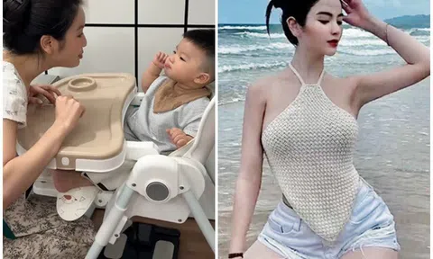 Vợ đại gia của Quang Hải đăng clip mặc đồ bộ, ngồi xổm dạy con 11 tháng, cô giáo mầm non chuyên nghiệp vào nhận xét thẳng thắn
