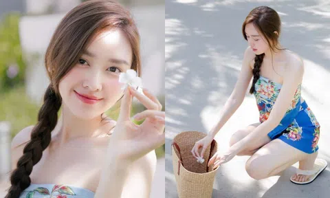 Á hậu Việt lấy khăn làm áo khoe làn da "trắng như bông bưởi", mới đôi mươi đã sinh con cho chồng hơn 9 tuổi