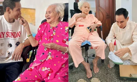 Mẹ ruột 100 tuổi của Lý Hải không còn nhớ con trai là ai, Minh Hà nghẹn lòng khi chứng kiến mẹ chồng khác xưa