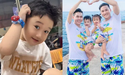 Con trai sinh ở Thái Lan của Hà Trí Quang - Thanh Đoàn được làm tóc chuẩn nam thần, diện mạo điển trai hút triệu view
