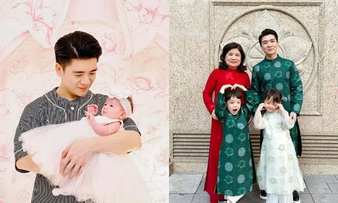 Con trai Bầu Hiển lần đầu khoe rõ mặt con gái chào đời tại Mỹ, tiểu thư hào môn như "bản sao" của bố