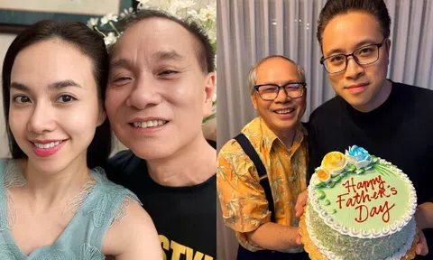 Đinh Ngọc Diệp hiếm hoi khoe bố chồng Việt kiều Mỹ, 2 ông sui giống nhau như anh em ruột