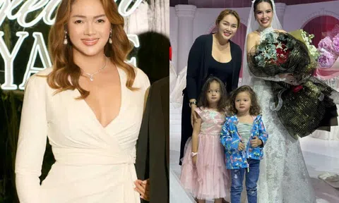 Á hậu 5 con khoe "cặp tuyết lê căng tràn" sau khi bị chê xuề xòa, tuyên bố "muốn mỗi năm cưới một chồng"