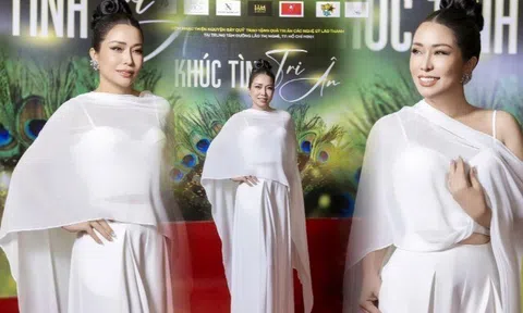Hoa hậu Nhân ái Hằng Nguyễn với vẻ đẹp từ tâm của sự sẻ chia trong đêm nhạc tri ân nghệ sĩ lão thành