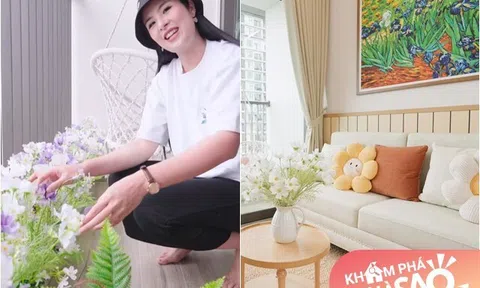 Hoa hậu Việt Nam vác bụng bầu tự trang trí căn hộ xinh xắn nên thơ, "khối nghỉ hè" đến mà thích mê