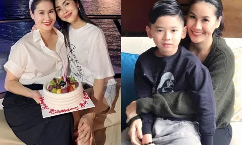 Tăng Thanh Hà ngỡ ngàng không nhận ra con trai Thân Thúy Hà, quý tử nay là thanh niên tuấn tú khiến mẹ "nở mũi"