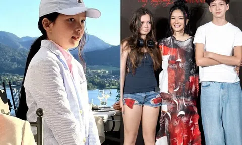 Con trai Hồng Nhung cắt mái tóc dài khi mẹ điều trị ung thư, chiều cao tăng trưởng "chóng mặt" sau 1 năm