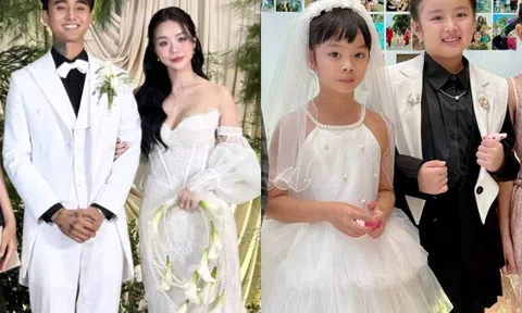 Hôn lễ Cindy Lư - Đạt G: Bình Minh làm MC, 2 con riêng của cô dâu trao nhẫn cưới cho bố mẹ