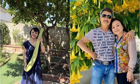 Danh ca Hương Lan có giàn bầu được nhiều nghệ sĩ đến thăm, yên ấm cùng chồng kỹ sư trong nhà vườn 1.000m2