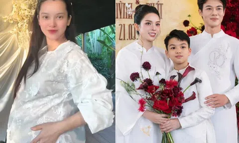 Quỳnh Lương khoe bụng bầu to "vượt mặt" ở tháng thứ 8, thảnh thơi vì chồng thiếu gia lo hết tài chính