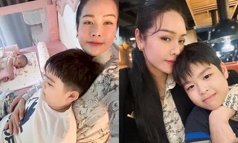Nhật Kim Anh khoe khoảnh khắc hạnh phúc bên 2 con, quý tử đối xử dịu đang với em gái chung nửa huyết thống