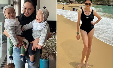 Hai con trai song sinh đã 6 tuổi, cô hiệu phó hot nhất MXH Văn Thùy Dương U60 thông báo tiếp tục "nằm ổ"