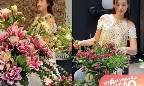 Hoa hậu Đỗ Thị Hà cắm hoa nhưng dân mạng tranh cãi cách chữa lành của người giàu, một chi tiết gây "nổi da gà"