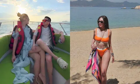 Quang Minh đưa bạn gái đi chơi nhưng dân tình chỉ soi "bàn tay hư", tình trẻ kém 37 tuổi mặc bikini khoe dáng bốc lửa