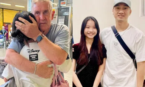 Con gái MC Thành Trung nức nở khi xa ông bà nội người Hà Lan, cảnh bịn rịn tại sân bay khiến mẹ xúc động