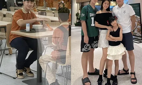 Con trai Lê Phương như "người khổng lồ" khi ngồi cùng bạn, ra dáng anh cả kèm cặp em gái kém 7 tuổi lần đầu đến trường