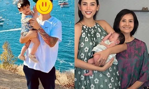 Võ Hoàng Yến khoe ông xã Việt kiều bế con cực khéo, ái nữ tỏ rõ thái độ khác biệt so với khi ở bên mẹ