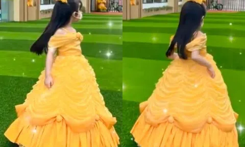 Bé gái mẫu giáo “gây sốt” cõi mạng khi diện đầm công chúa đến trường, phụ huynh tranh cãi xôn xao