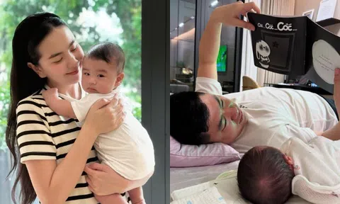 Con trai Mai Ngọc được khen có phúc tướng sau này làm giám đốc, nét mặt nghiêm nghị chuẩn "con nhà nòi"