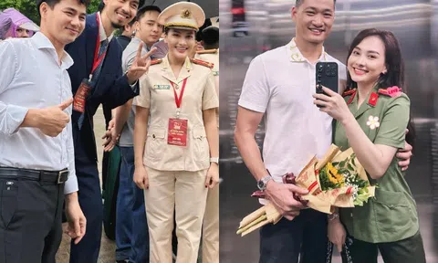 Nữ Thượng úy tham gia "Lễ báo công dâng Bác" là người đẹp VTV, có hôn nhân "màu hồng" bên chồng làm ngành công an